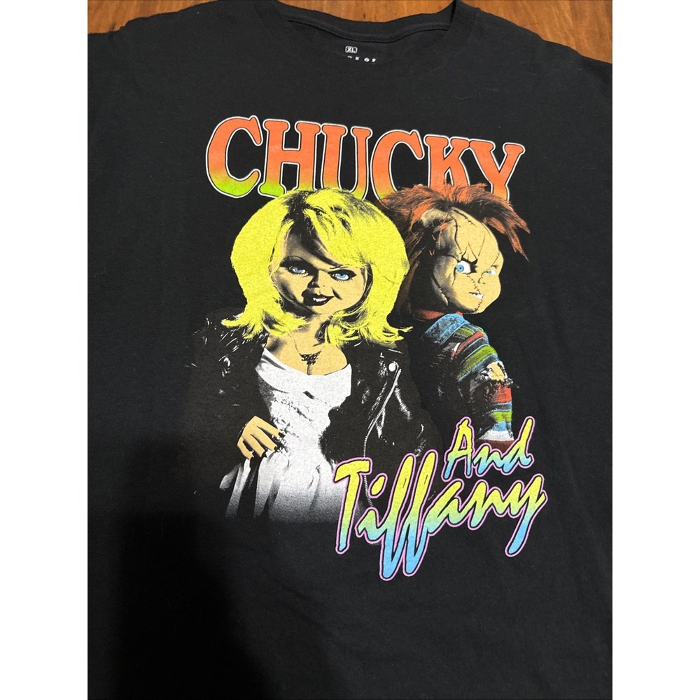 Bride Of Chucky Tiffany Child's Play Horror Movie Black 💯 Cotton T Shirt XL